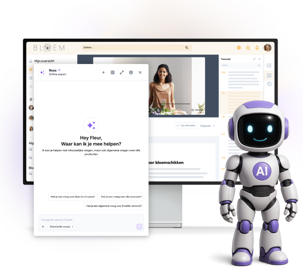 AI Coach in je online cursus AI Coach chat van je cursus