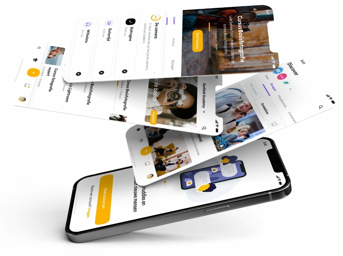 Ledensite app voor community en online trainingen