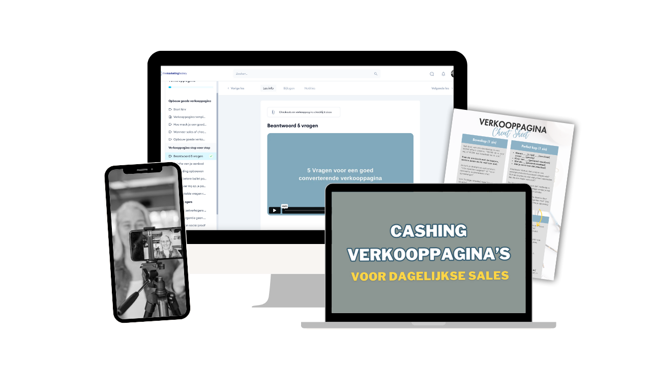 Cashing Salespage training