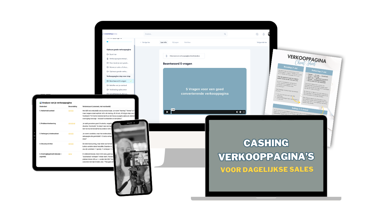 Cursus Cashing Verkoopppagina Cursus Cashing Verkoopppagina