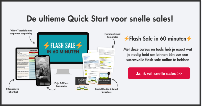 Cursus flash sale in 60 minuten