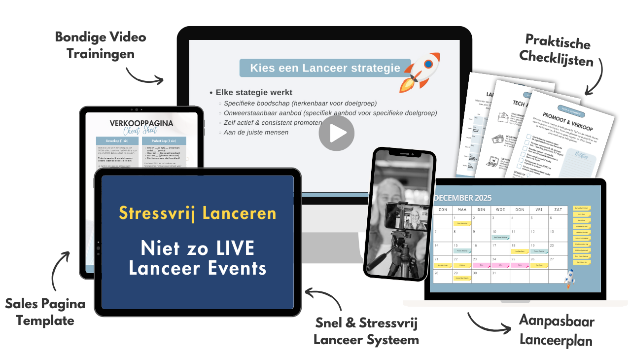 Cursus niet live lanceringen