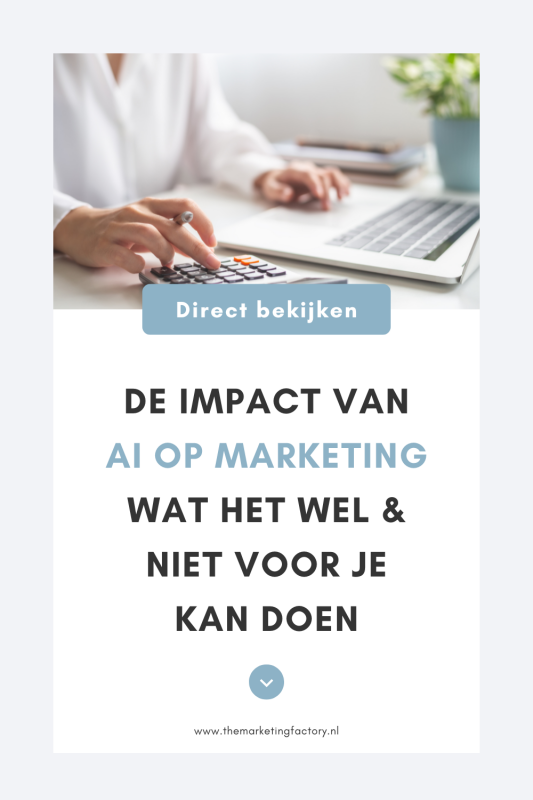 Ontdek de impact van AI op marketing en hoe je het slim inzet zonder je persoonlijke stijl te verliezen. Praktische marketing tips voor kennisondernemers.