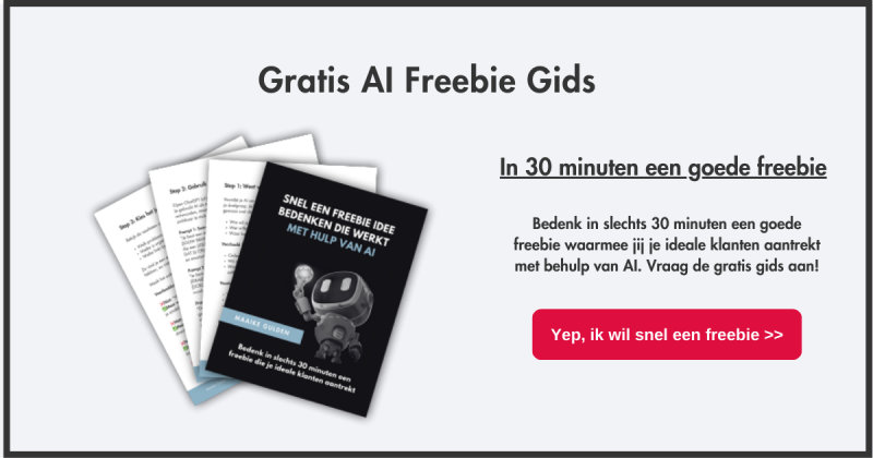 Goede freebie maken met chatgpt of ai
