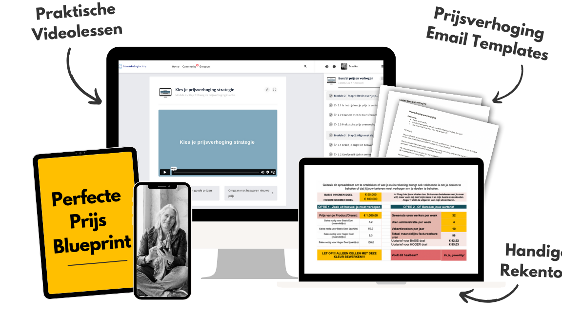 Online cursus perfecte prijzen vragen.