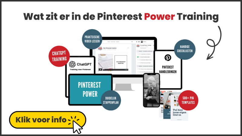 Pinterest marketing training voor meer klanten - inclusief ChatGPT inzetten