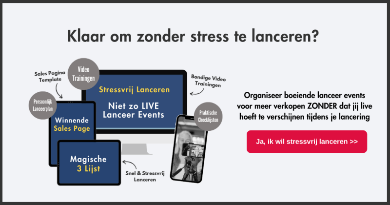 training stressvrij lanceren