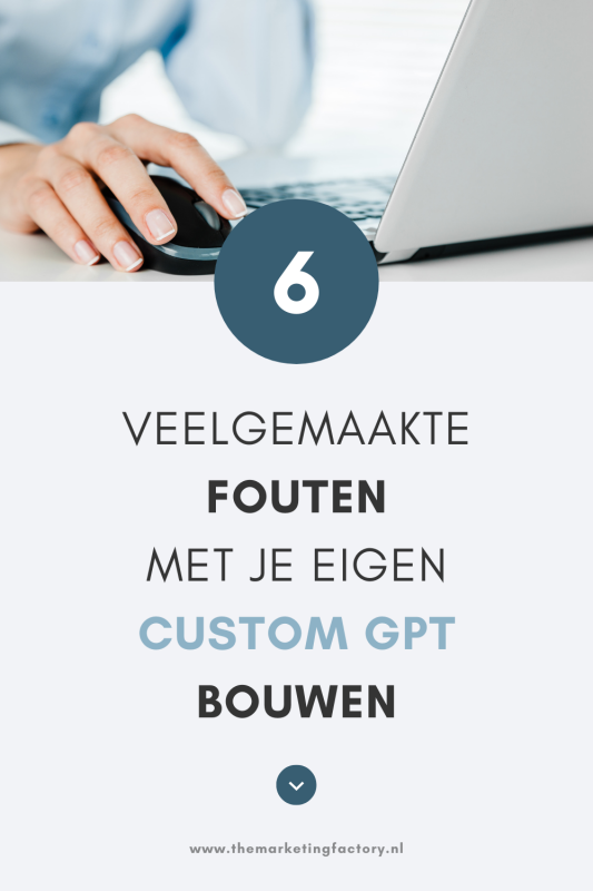 Leer hoe je de grootste fouten bij het maken van een Custom GPT voorkomt. Ontdek hoe je GPT beter instelt, traint en gebruikt zodat hij echt klinkt als jij – en voelt als een collega die jouw bedrijf begrijpt