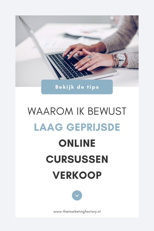 Waarom ik een laag geprijsde online cursus verkoop voor 9 euro. Het is een bewuste keuze. Want daarmee trek ik betere klanten aan, verkoop ik makkelijker door én verdien ik uiteindelijk meer dan met een duur aanbod voor koude leads