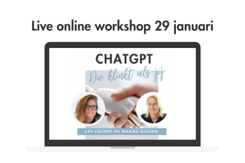 Workshop Chatgpt die klinkt als jij