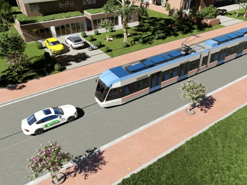 auto-achter-tram