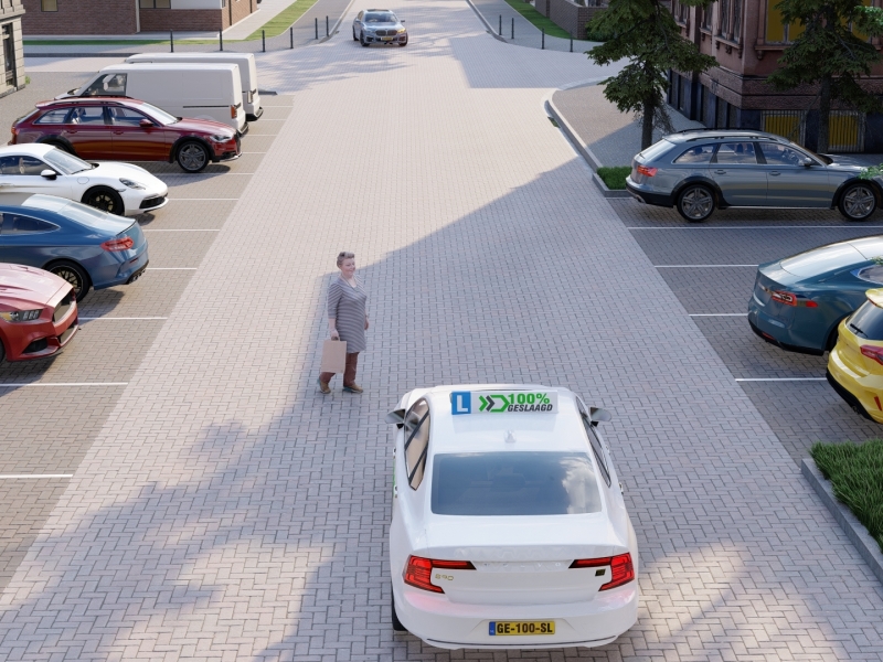 auto-voetganger-woonerf