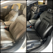 We hebben bij deze grijze Audi a7 interieur zwart gemaakt
