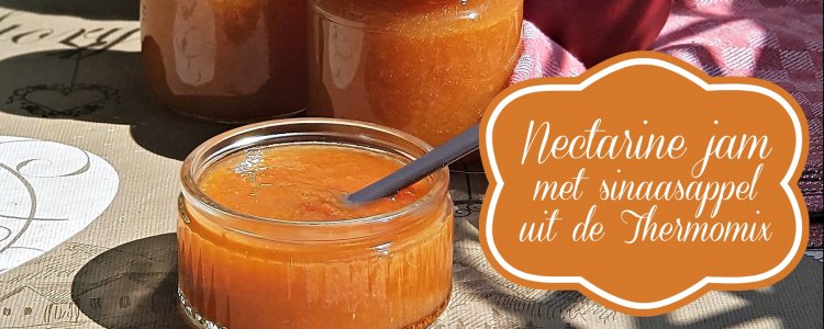 Nectarine jam met sinaasappel, voor extra fruitige jam