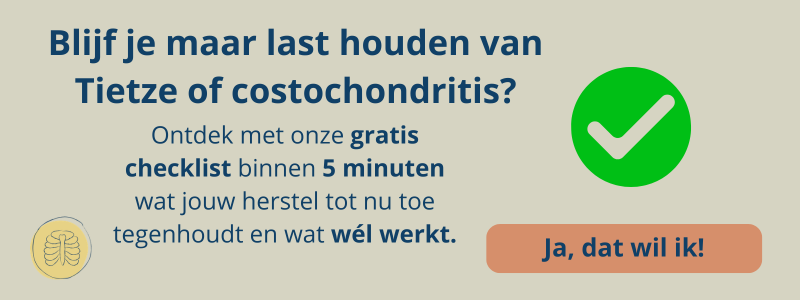 checklist Tietze en costochodrnotis knop naar meer info checklist tietze