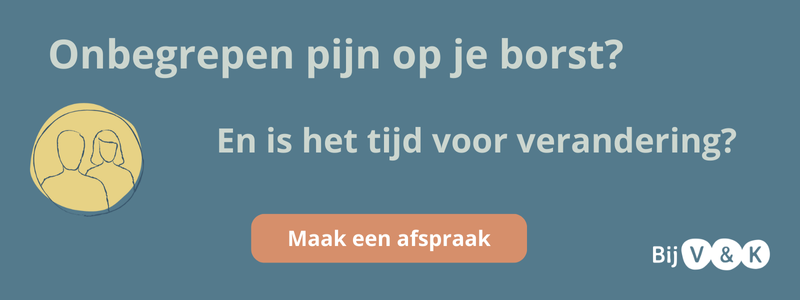 Afspraakbutton voor hulp bij pijn op je borst door stress