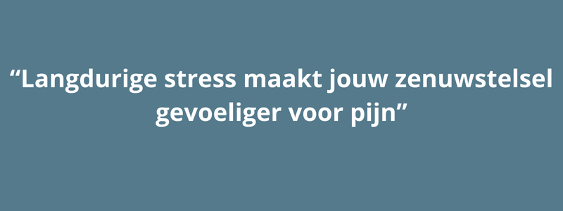 quote over langdurige stress en pijn