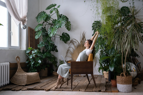 ontspannen vrouw vrij van tietze