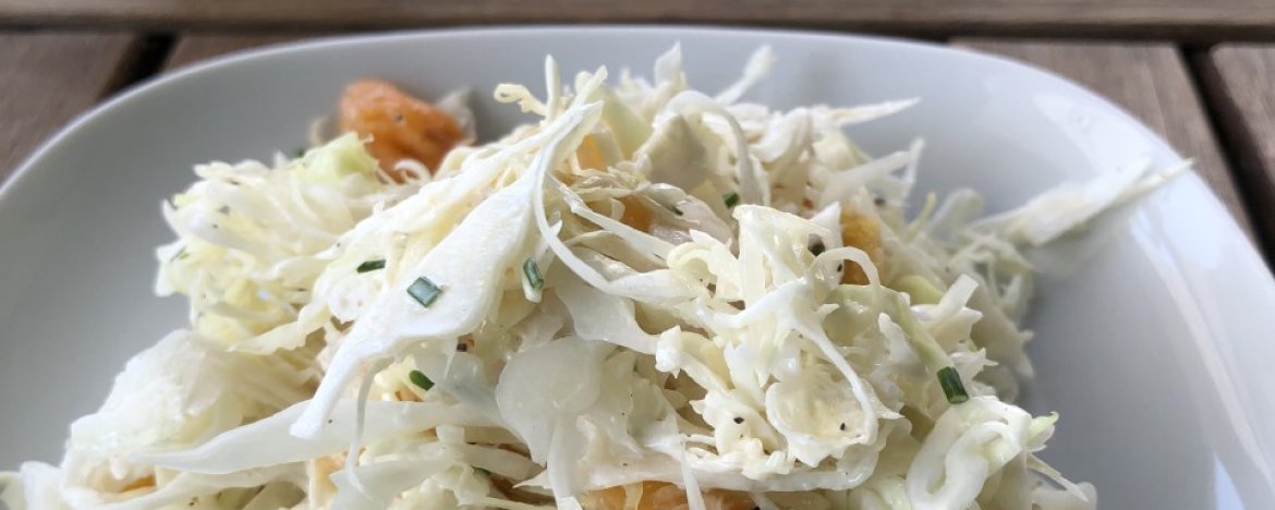 Spitskoolsalade met abrikozen