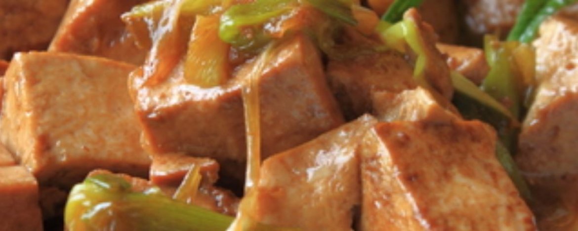 Gemarineerde tofu met taugé