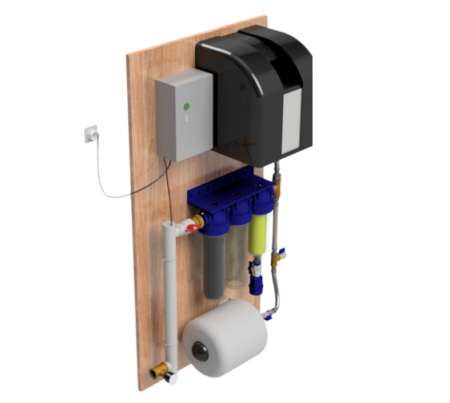 Tiny House offgrid UV-filtersysteem met pomp voor regenwater
