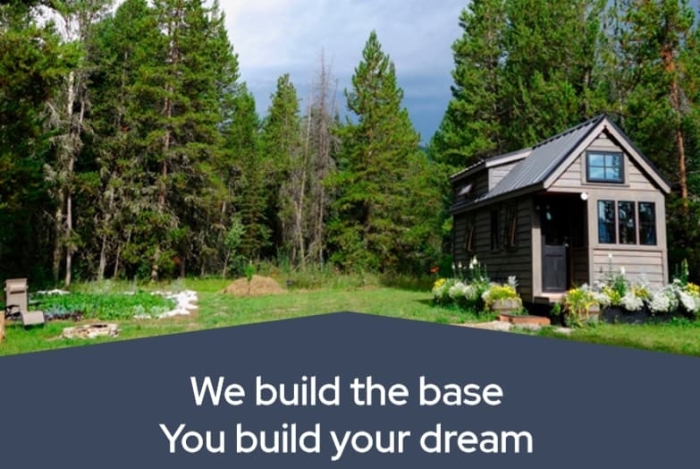 Off-grid: Wij bouwen de basis van je kleine huis - jij bouwt je droom, we build the base of your Tiny House, you build your dream
