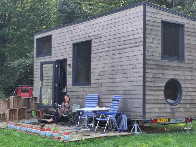 Tiny House Elise met thermisch gemodificeerde gevelbekleding