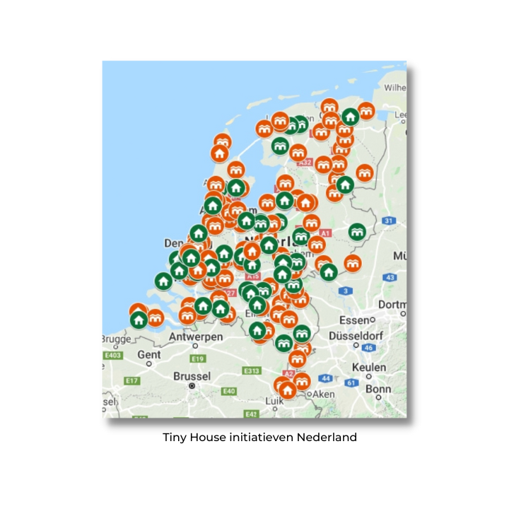 Tiny House Nederland kaart gemeente locaties initiatieven in Nederland