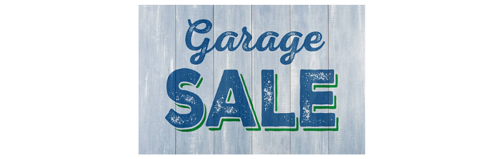 Tiny House Garage Sale voor ruimte besparen verkopen van tweedehands spullen