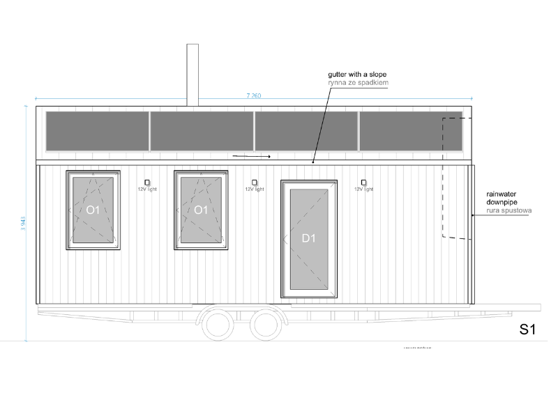 Tiny House Nest - afmetingen 1