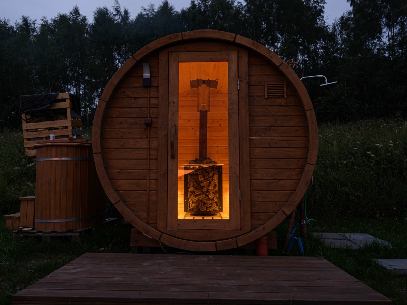 Sauna by night