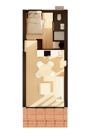 Plattegrond 3d Tiny House Little Nature 2.0