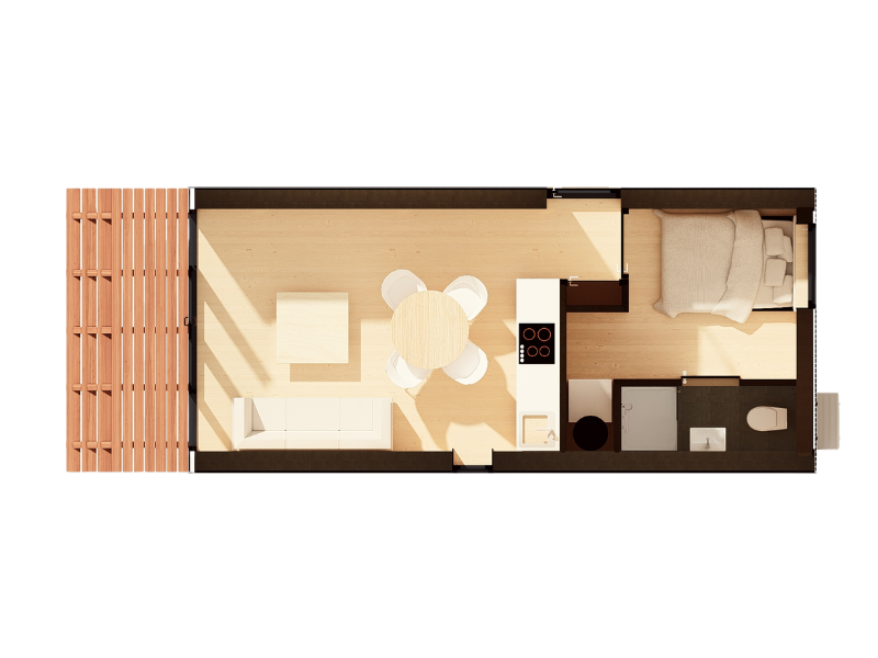 Plattegrond 3d Tiny House Little Nature 2.0