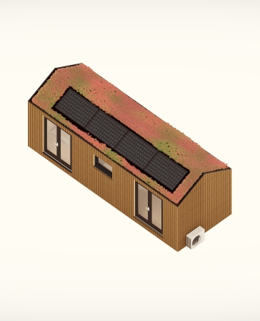 Tiny House Amani met zonnepanelen