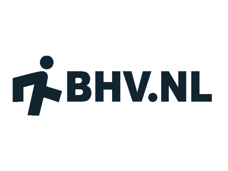 Logo BHV.NL, al jarenlang een zeer gewaardeerde klant van TMC bedrijfskleding werkzaam in trainingen voor bedrijfshulpverlening