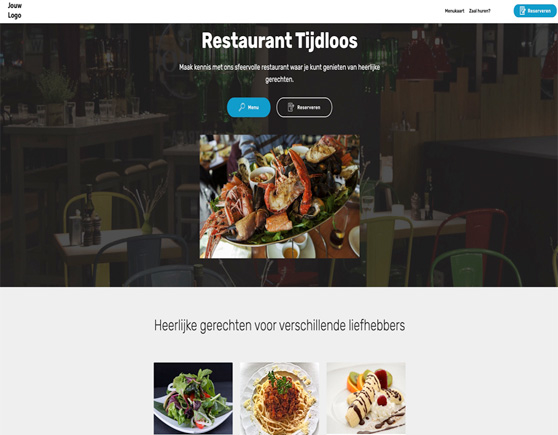 voorbeeld website restaurant