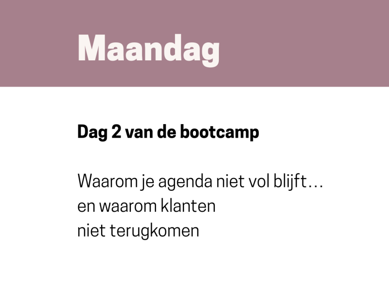 gratis salon bootcamp Waarom je nu klanten aantrekt die te weinig betalen… en wat er moet veranderen om beter betalende klanten aan te trekken Gaten in je agenda vullen gratis salon bootcamp
