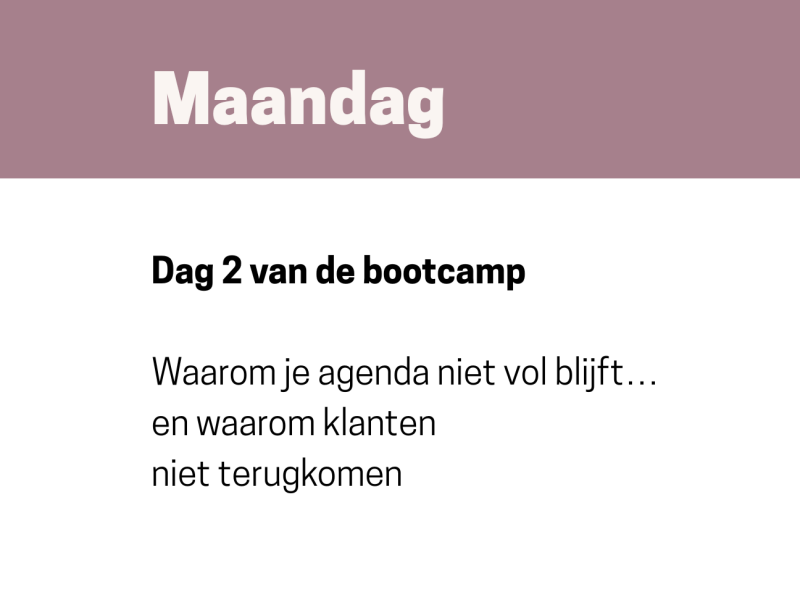 gratis salon bootcamp Waarom je nu klanten aantrekt die te weinig betalen… en wat er moet veranderen om beter betalende klanten aan te trekken Gaten in je agenda vullen gratis salon bootcamp