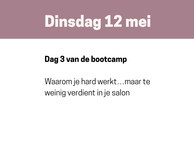 Meer verdienen in je salon gratis salon bootcamp