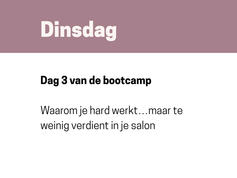 gratis salon bootcamp Waarom je nu klanten aantrekt die te weinig betalen… en wat er moet veranderen om beter betalende klanten aan te trekken meer omzet in je salon met de gratis salon bootcamp