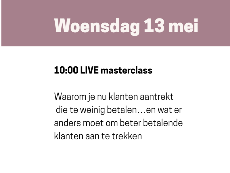 Gaten in je agenda vullen gratis salon bootcamp