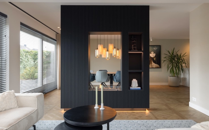 Maatwerk roomdivider Alkmaar Maatwerk haardmeubel Noord Holland