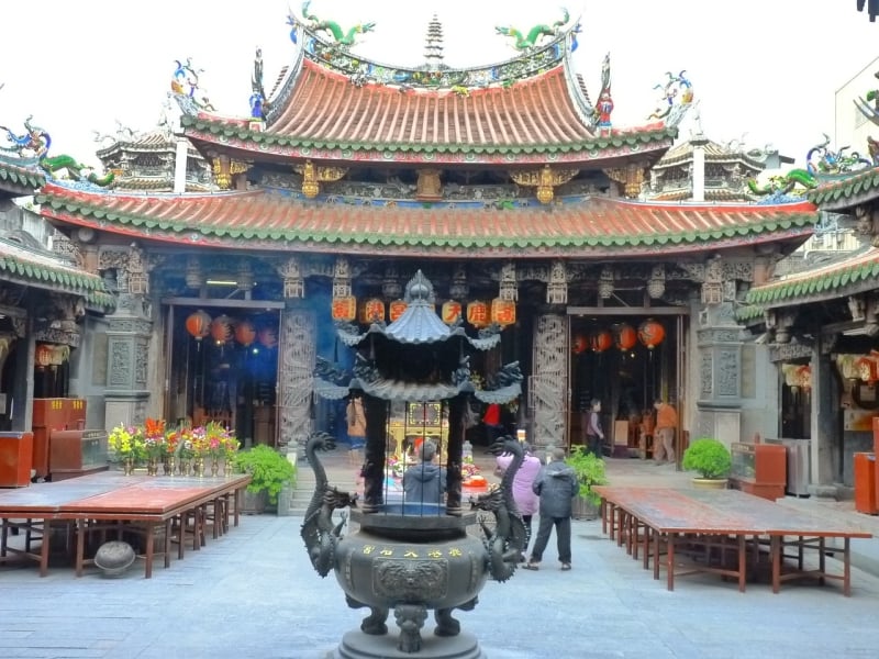 De Mazu Tianhou Temple in Lukang, Taiwan. Bezoek de prachtige tempel tijdens jouw rondreis.