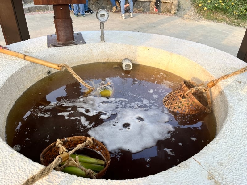 Natuurlijk hot spring in de buurt van Kenting, Taiwan. Lekker relaxen tijdens de rondreis