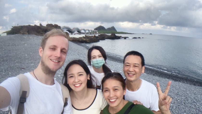 Met de Taiwanese familie in Taiwan tijdens onze eigen rondreis door het eiland