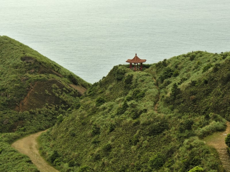 Uitzicht over het noorden van Taiwan tijdens de rondreis