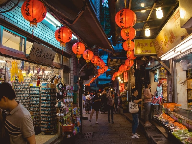 Jiufen Old Street tijdens de rondreis Azië van 3 weken door Taiwan