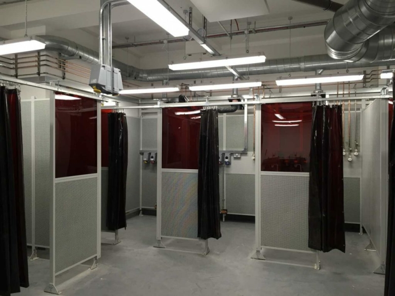 absorberende geluidschermen tbv las en slijpcabines