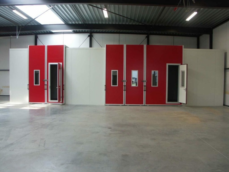 cabine met speciale hoekdeur voor kraanbelading
