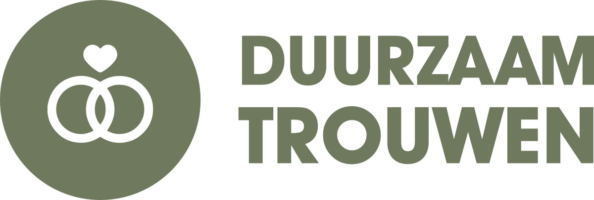 groen logo met tekst duurzaam trouwen